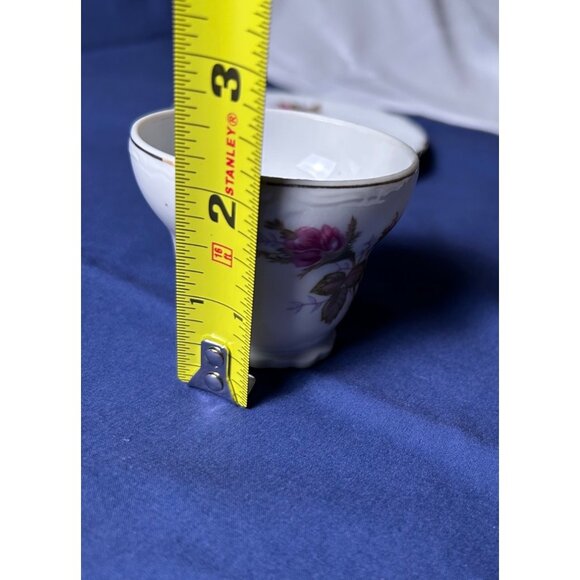 Vintage Japan Porcelain Tea Cup & Saucer Pink Rose Floral Gold Trim Shabby Chic - Picture 6 of 10